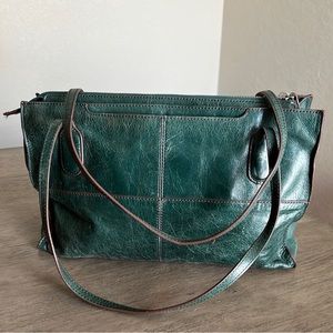 Genuine distressed leather hobo bag
